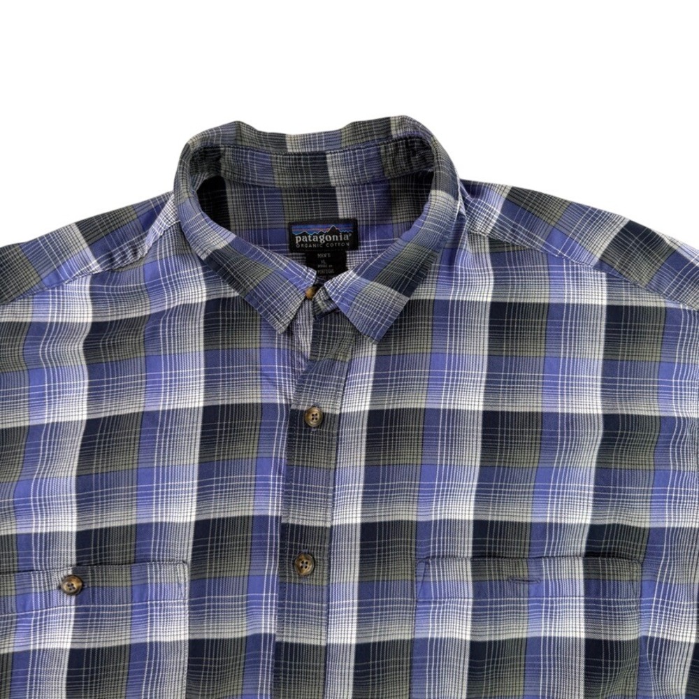 Vintage Patagonia Shirt Mens XL Purple Shadow Plaid Flannel Long Sleeve Portugal